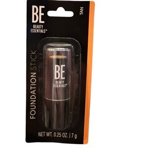 BE Beauty Essentials Foundation‎ Stick TAN NEW Buildable Coverage Swipe & Set